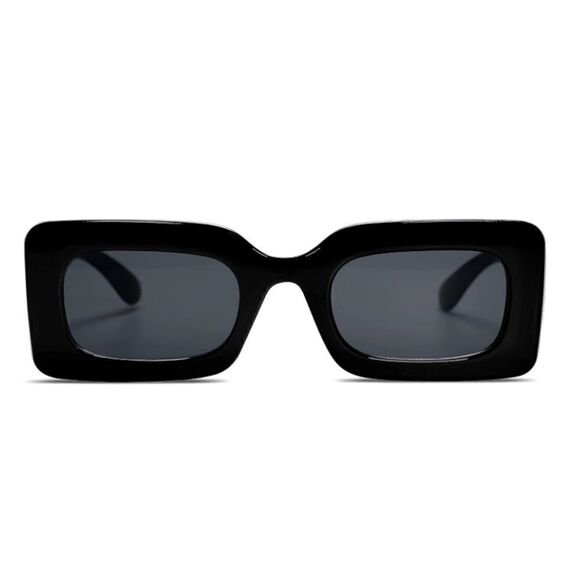 Black Chunky Square Sunglasses  main image 4